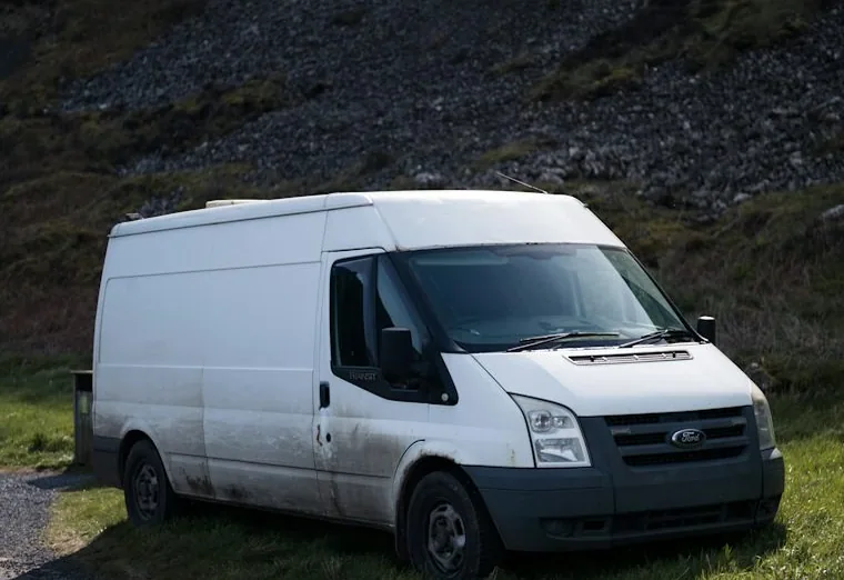 the van on a job