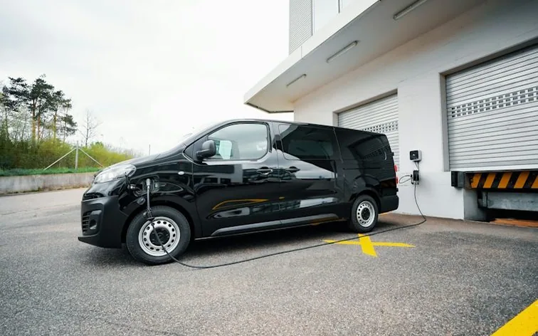 a dark van